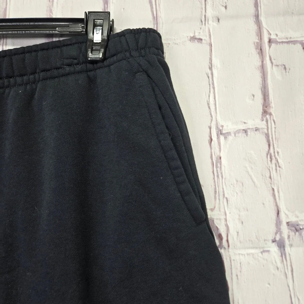 Nike Fleece Shorts Black Oversized Swoosh Logo Athletic Gym Mens 2XL BV2721-010